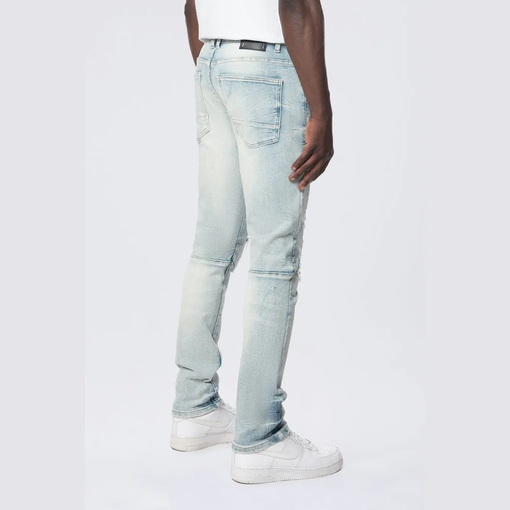 Slim Wave Effect Denim Jeans