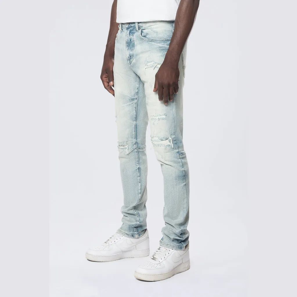 Slim Wave Effect Denim Jeans