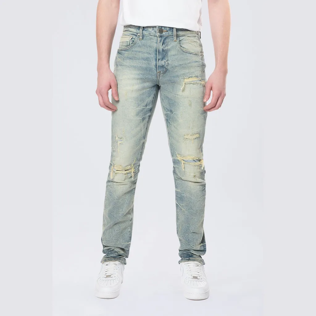 Slim Wave Effect Denim Jeans