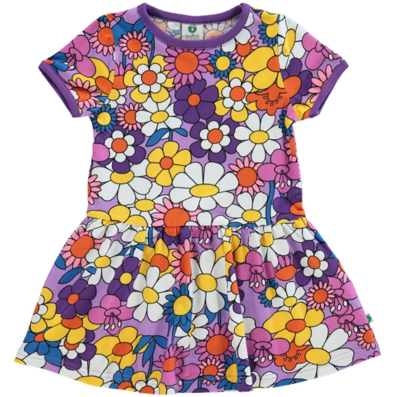 Smfolk Flowers Viola Short-Sleeved Dress With