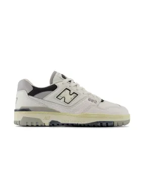 White and Black New Balance Men's BB550 Sneakers