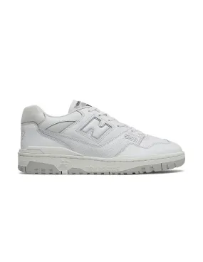 White New Balance men's BB550 sneakers.