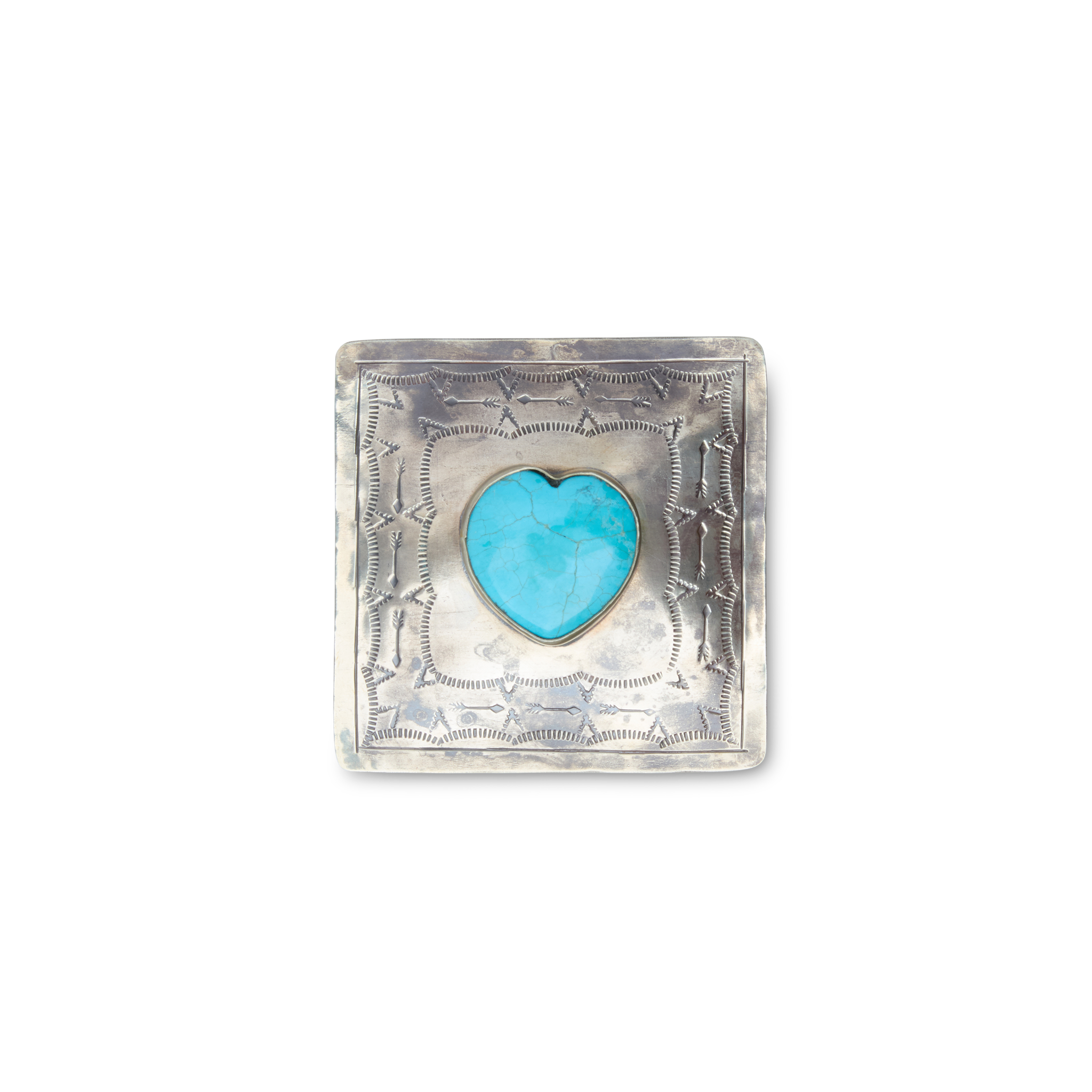 Southwestern Silver Heart Box