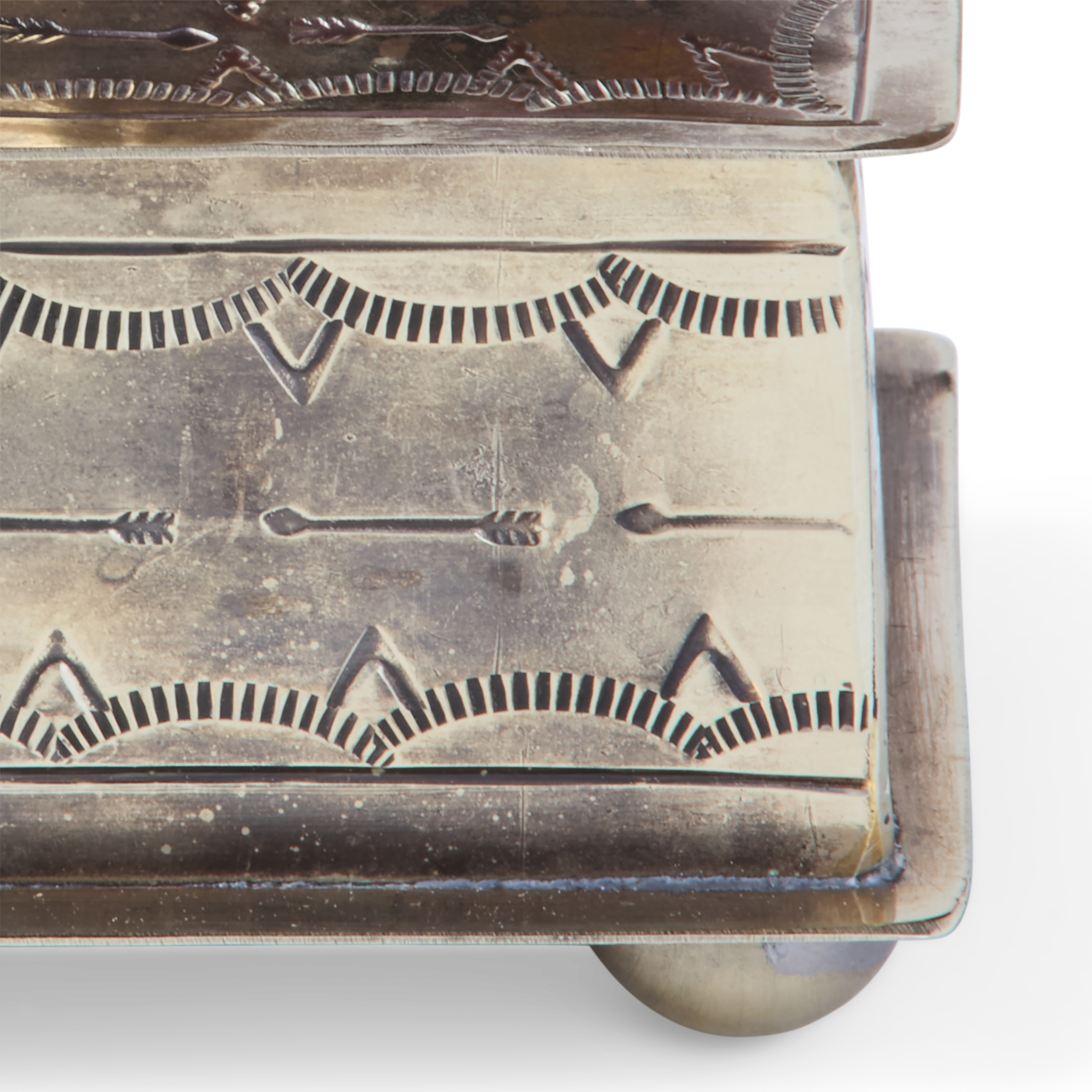 Southwestern Silver Heart Box