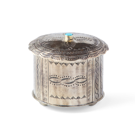 Round Silver Southwestern Box - Buy Now