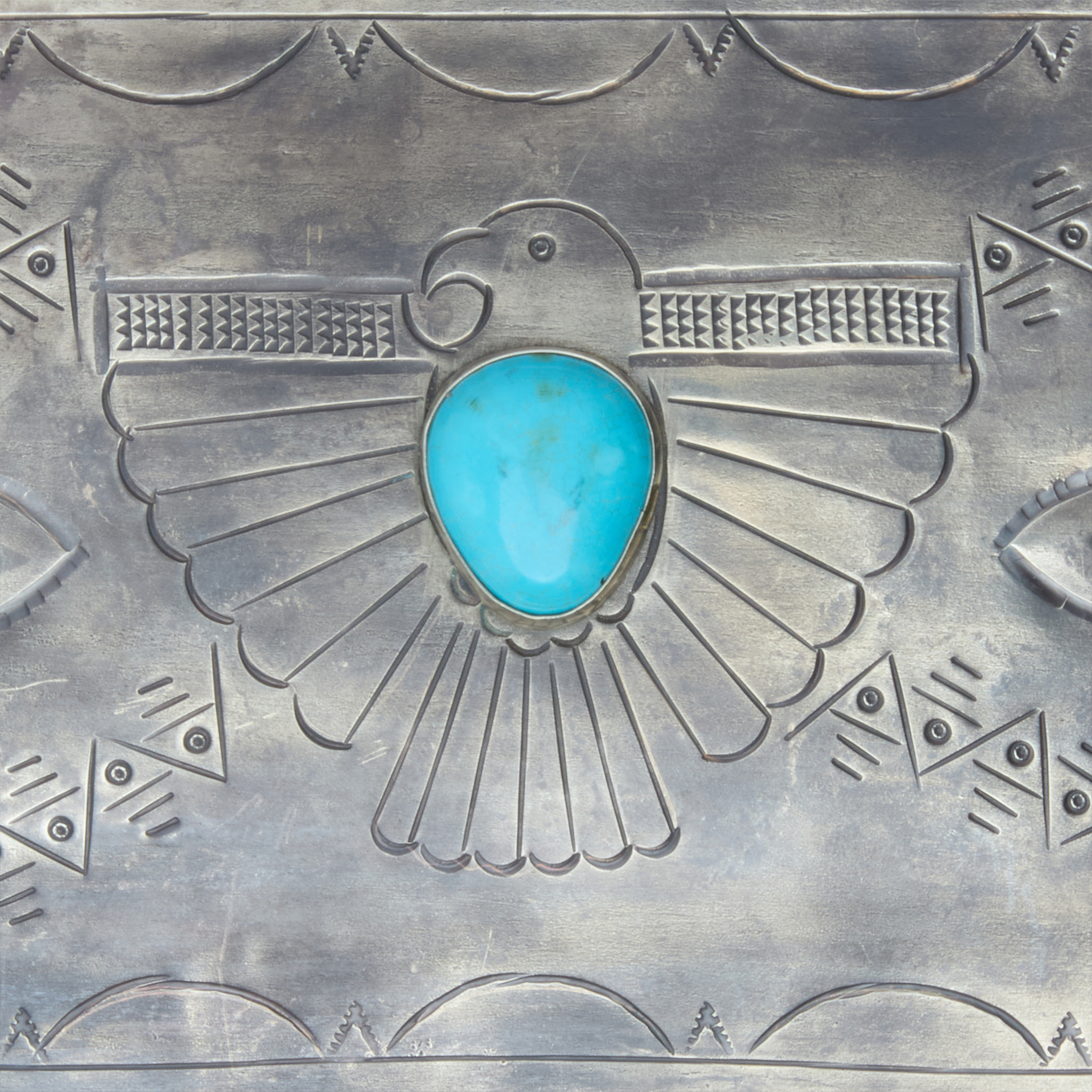 Southwestern Thunderbird Box - Silver for sale