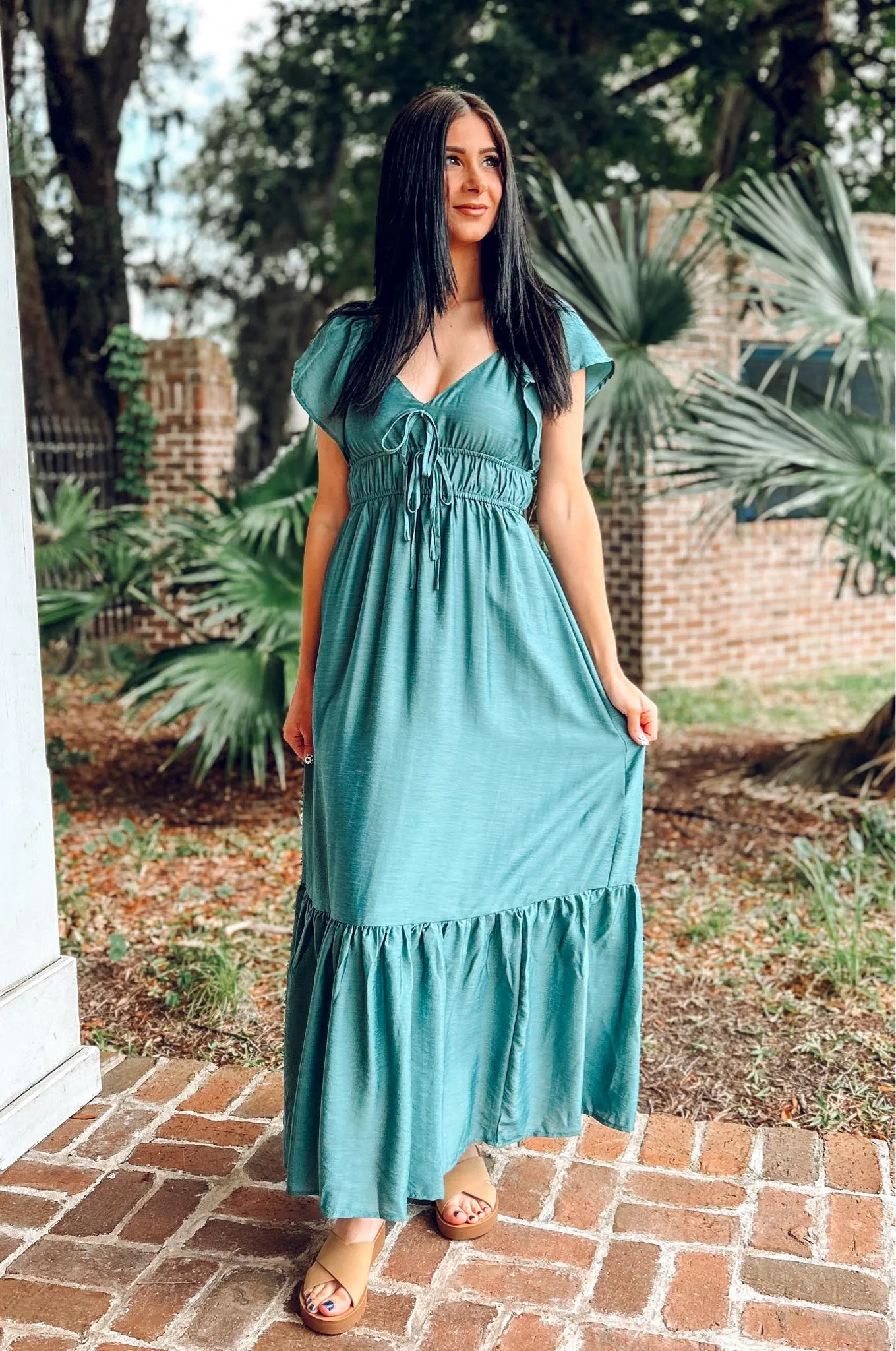 Teal Maxi Dress Stay Sweetheart