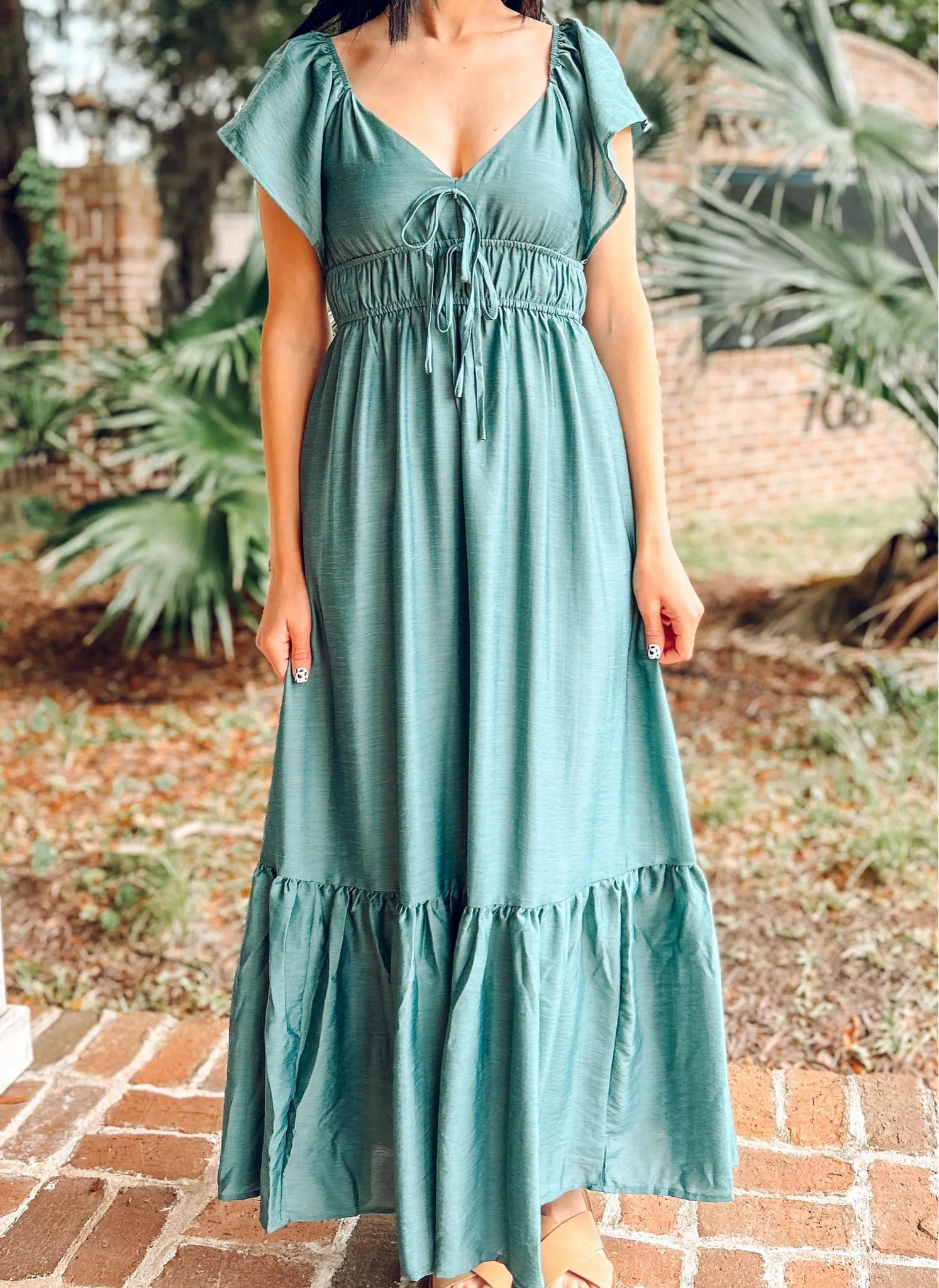 Teal Maxi Dress Stay Sweetheart