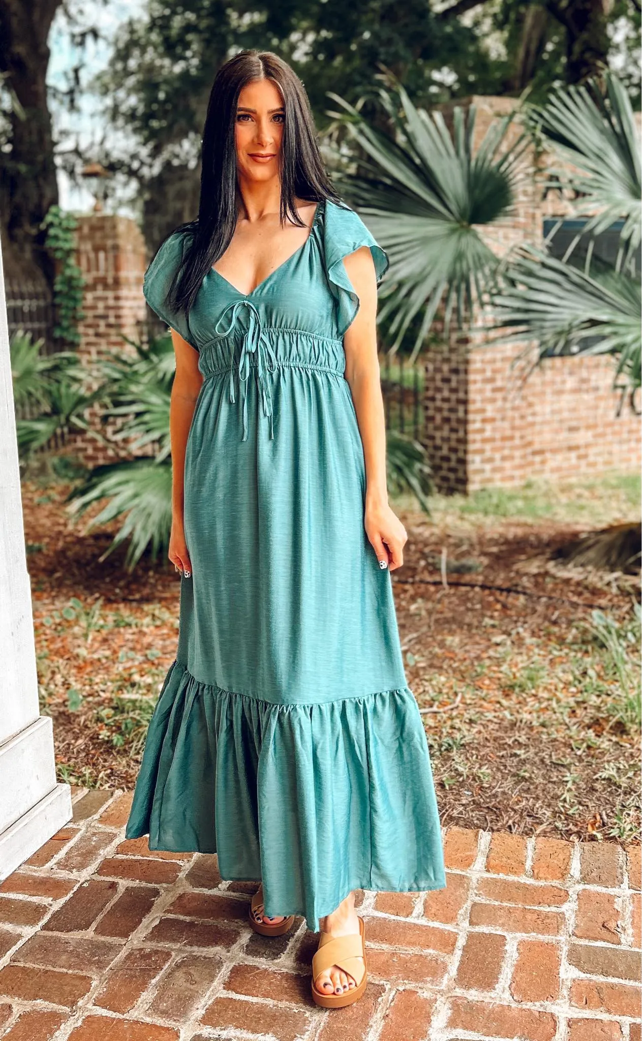 Teal Maxi Dress Stay Sweetheart