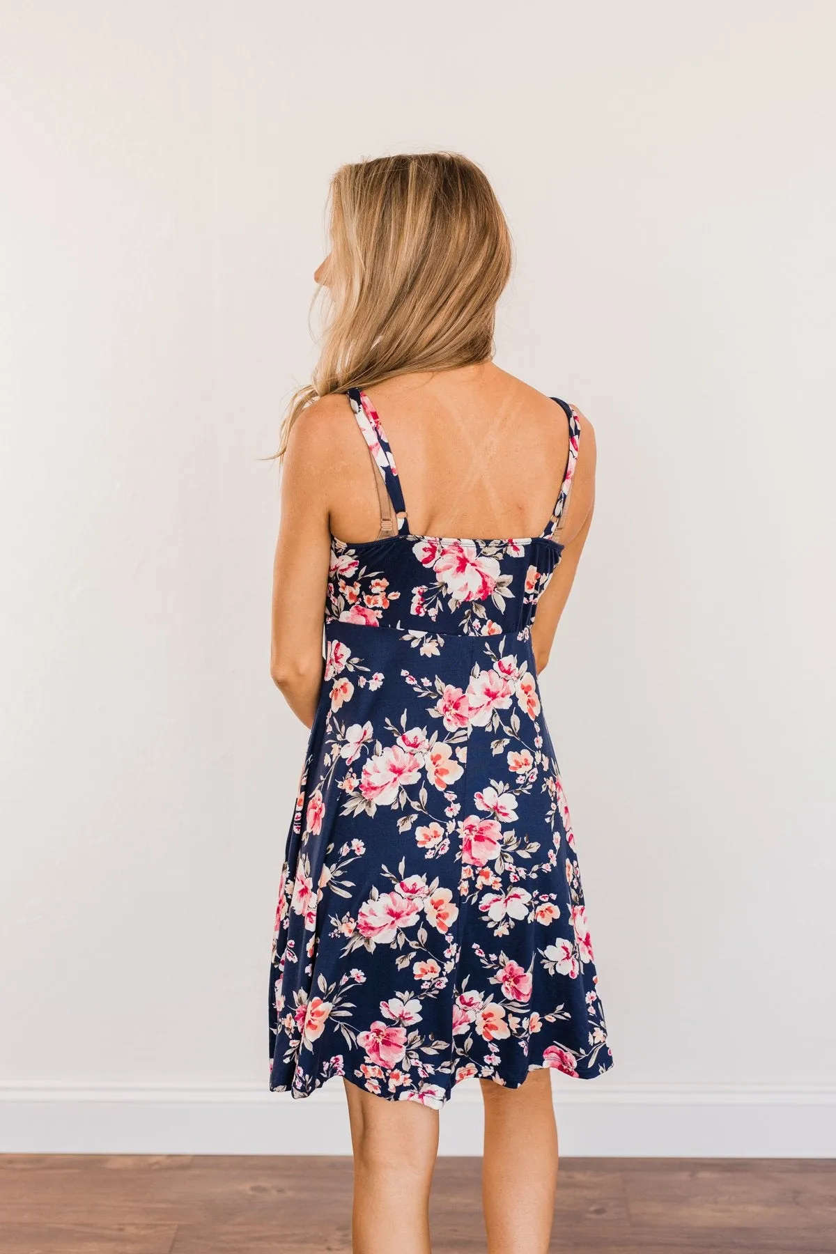 Navy Blue Sunkissed Floral Dress