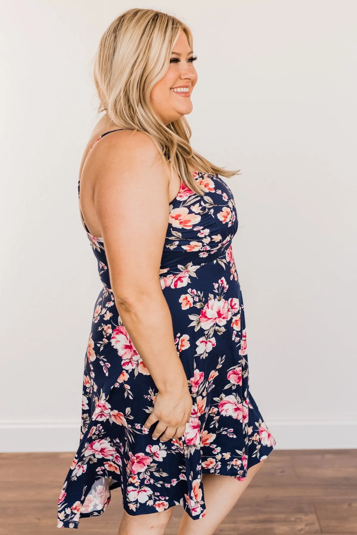 Navy Blue Sunkissed Floral Dress