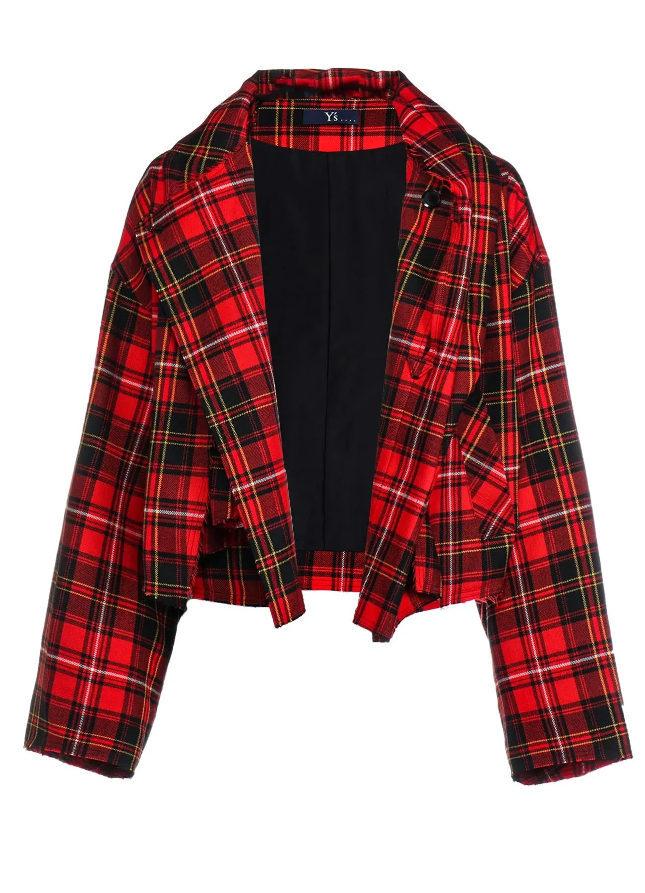 Tartan Check Scarf Blouson Style