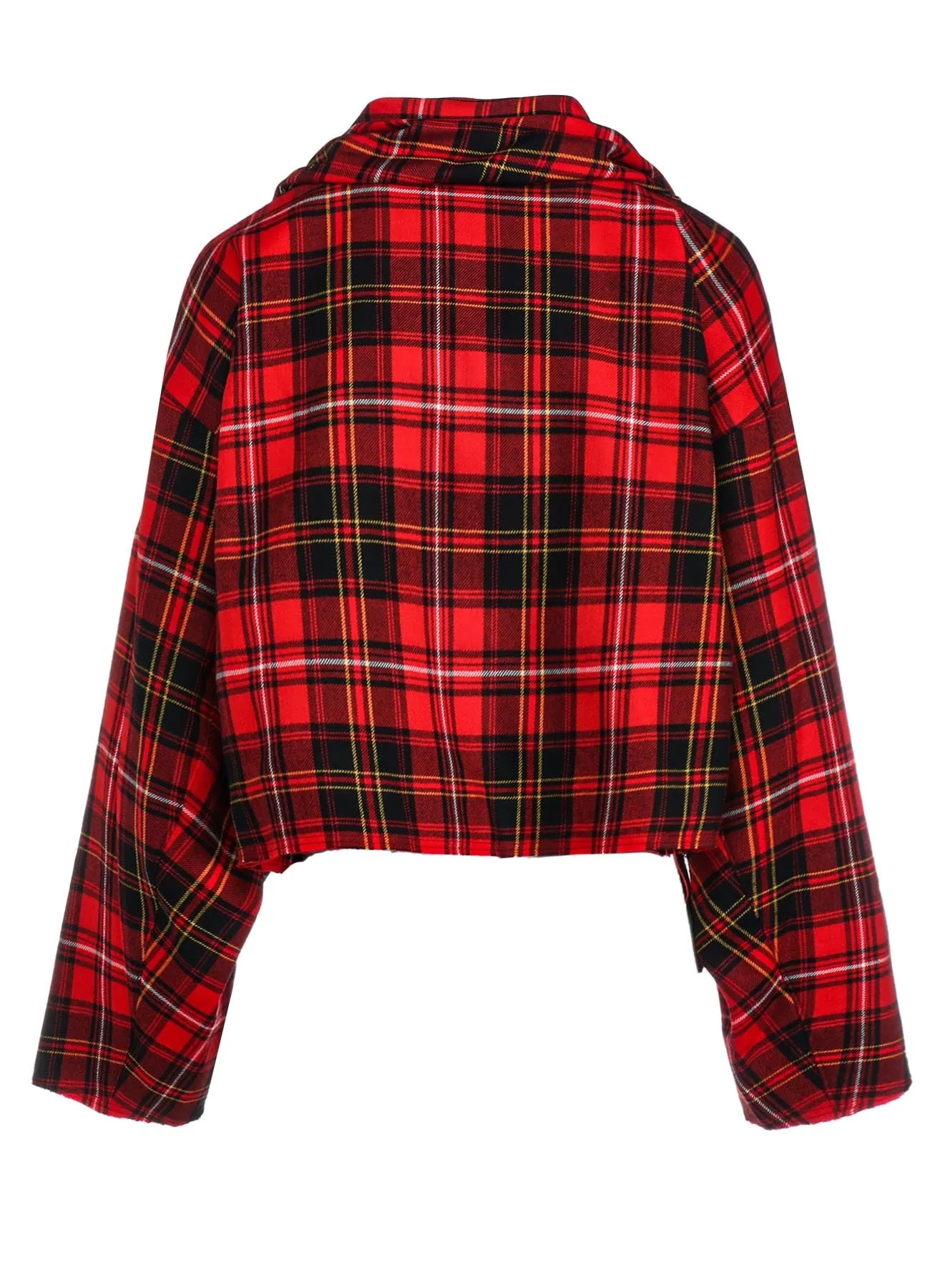 Tartan Check Scarf Blouson Style