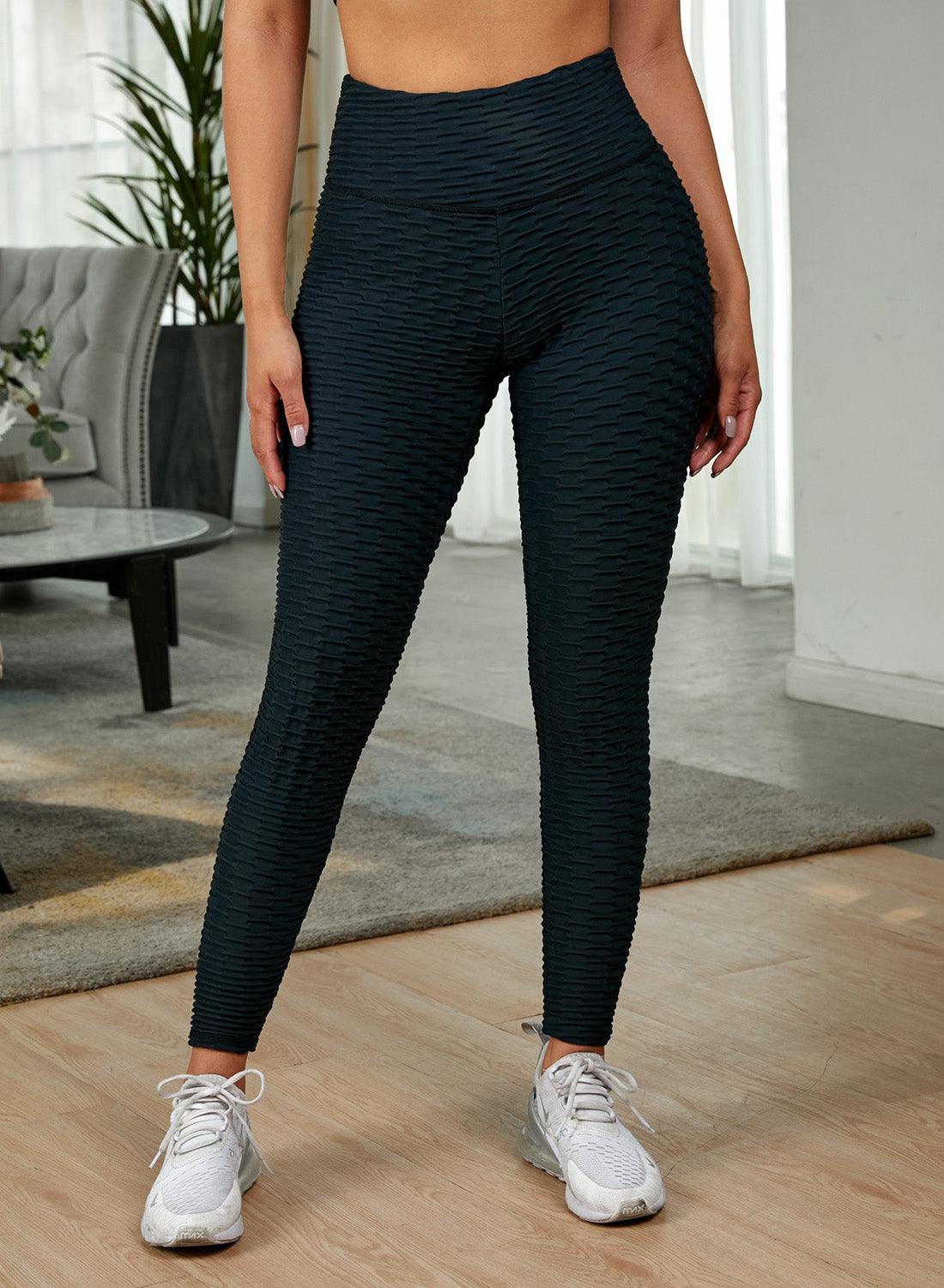 Textured High Waist Workout Leggings