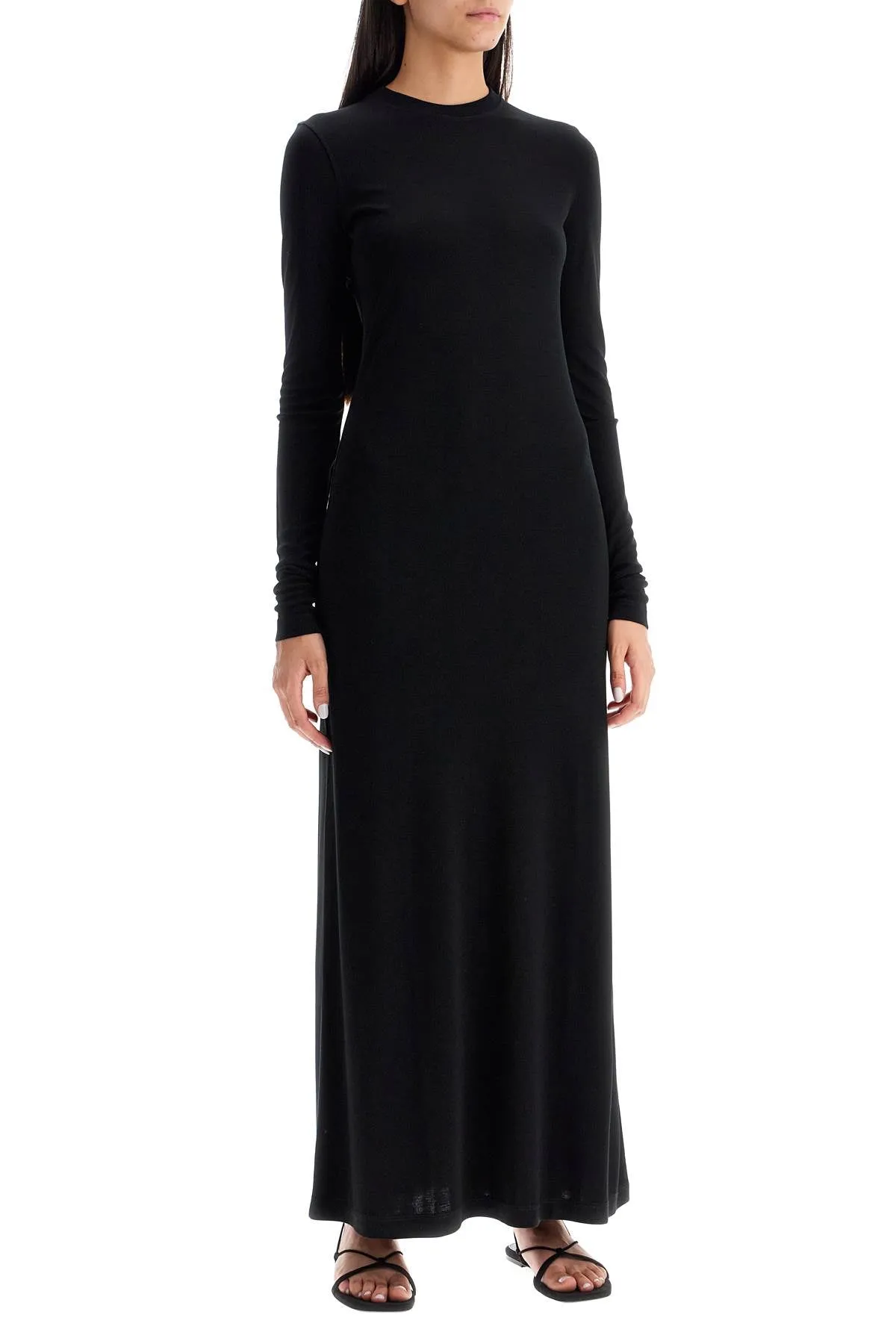 Black Toteme Long Sleeved Jersey Dress