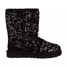 UGG Classic Short Black Sequin Women's Boots