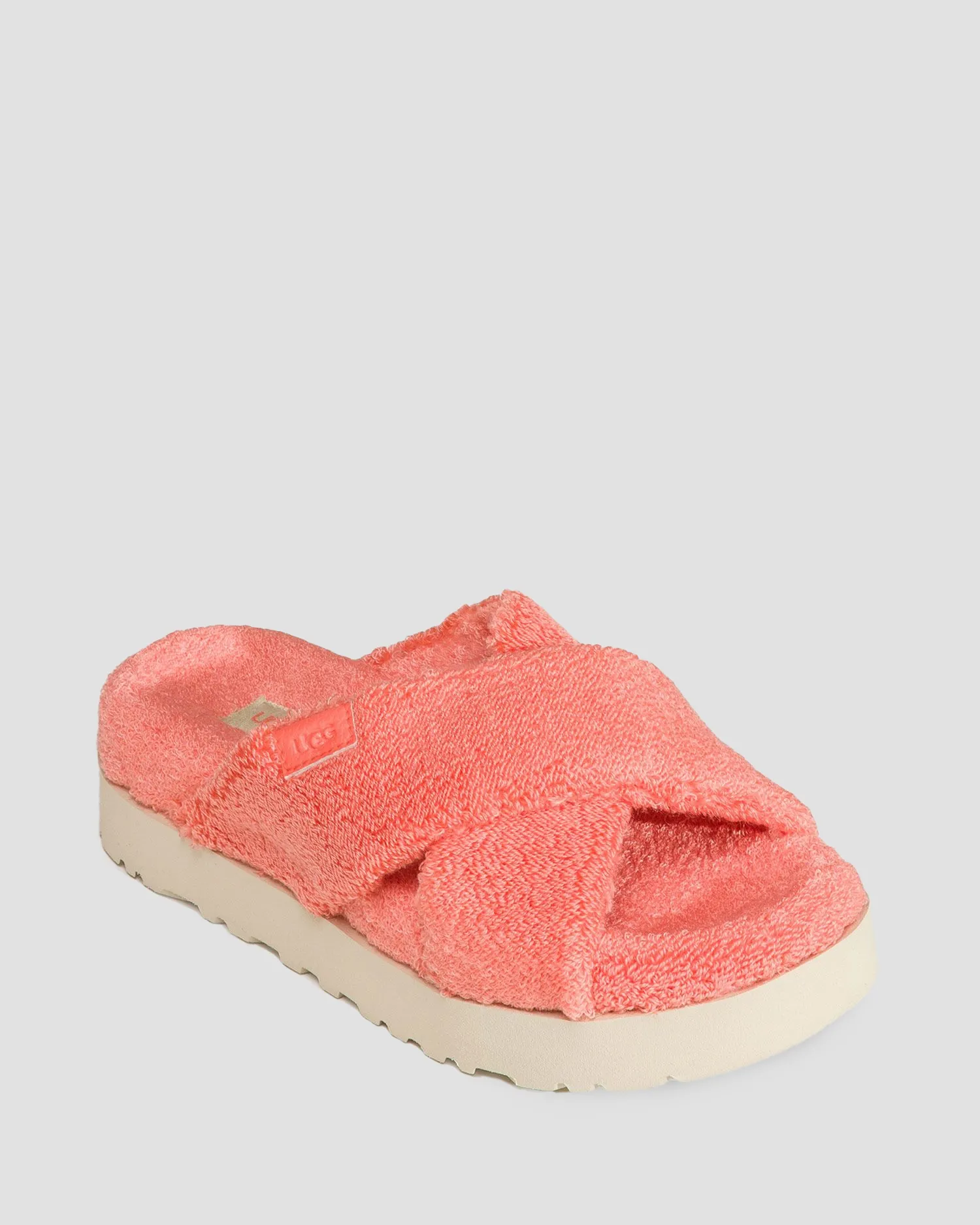 UGG FUZZ SUGAR TERRY CROSS Flip-Flops 1126385 Peach Bliss