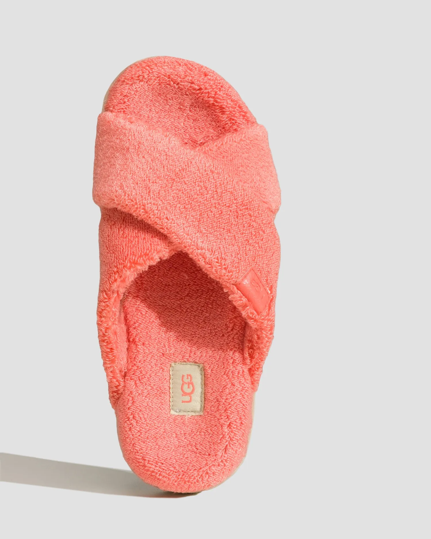 UGG FUZZ SUGAR TERRY CROSS Flip-Flops 1126385 Peach Bliss