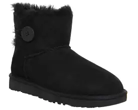 UGG Mini Bailey Button II Black Suede for Women