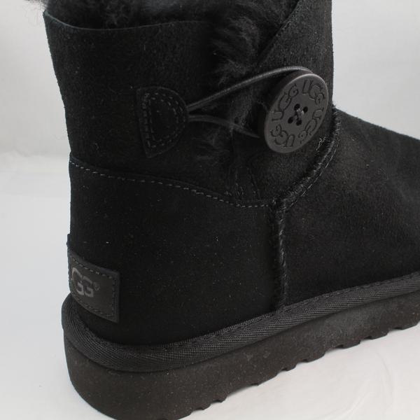 UGG Mini Bailey Button II Black Suede for Women