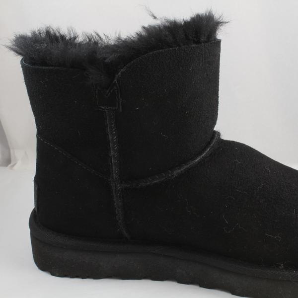 UGG Mini Bailey Button II Black Suede for Women