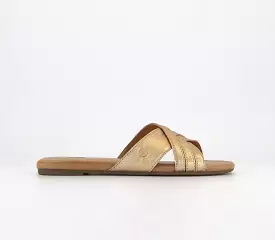 UGG Women's Kenleigh Slides - Gold Metallic.