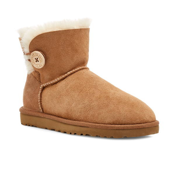 UGG Mini Bailey Button II Chestnut Women's Shoes.