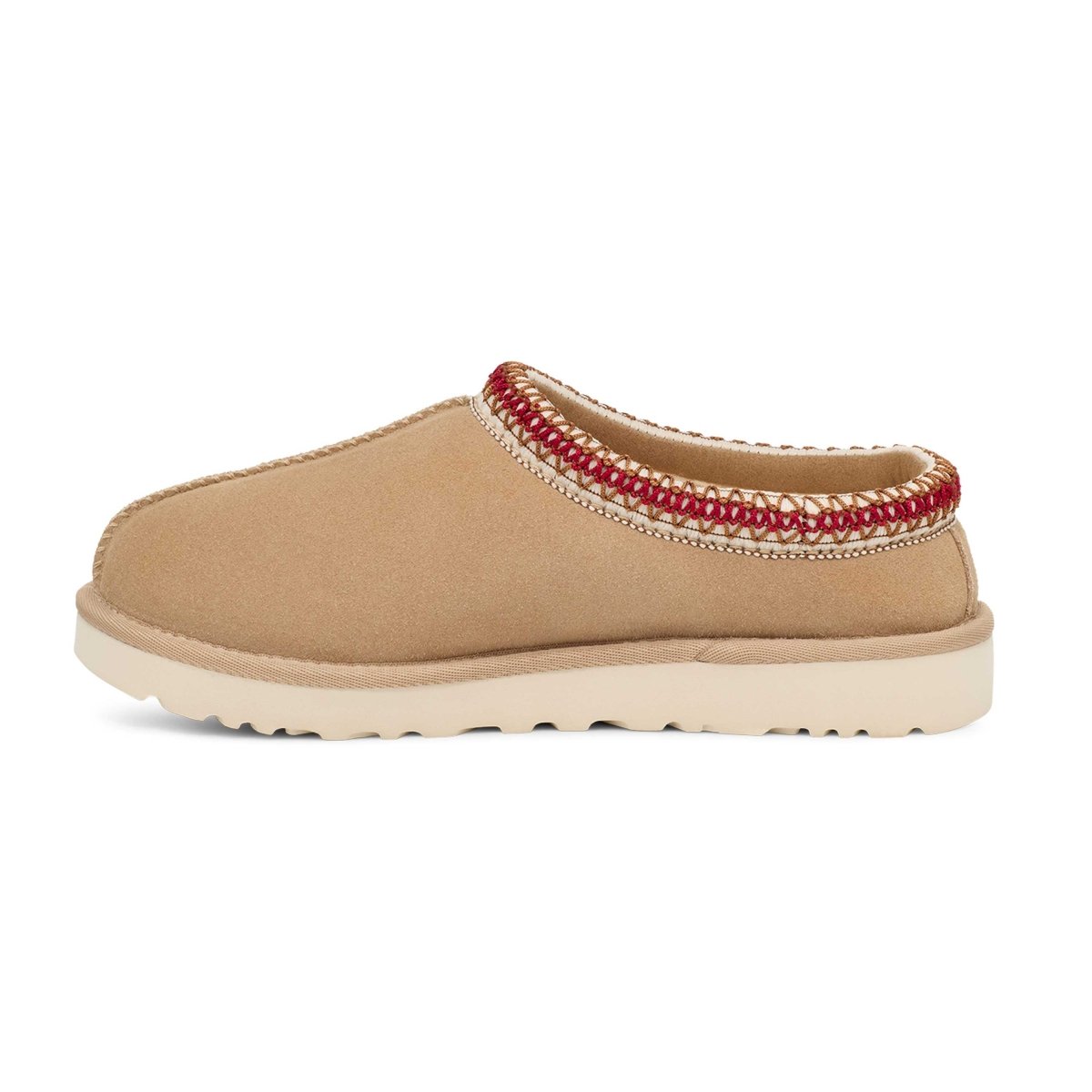 UGG Women's Tasman Sand/Dark Cherry - Women's UGG Tasman Sandals in Sand/Dark Cherry color.