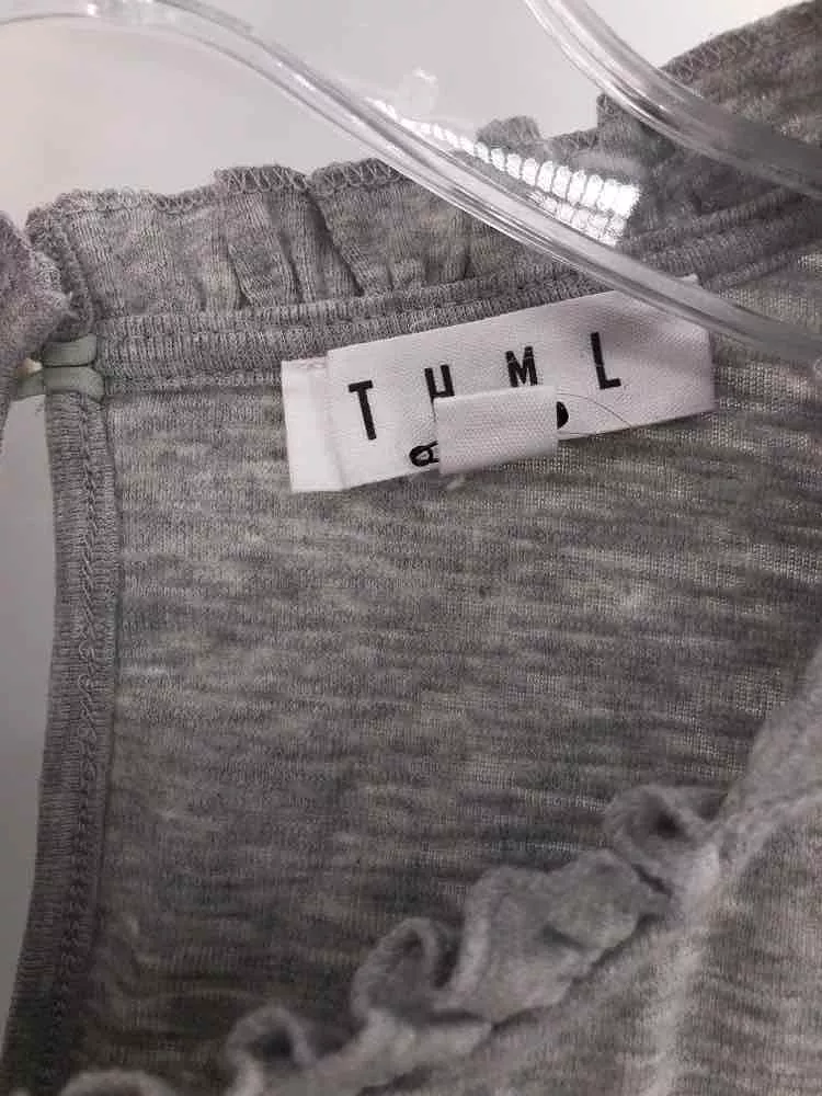 Used THML Grey Small Blouse