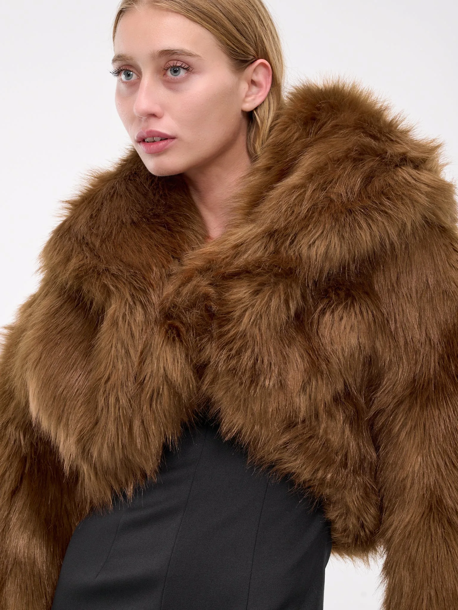 Vicinity Cropped Fur Jacket (ES2224TR-TROUT)