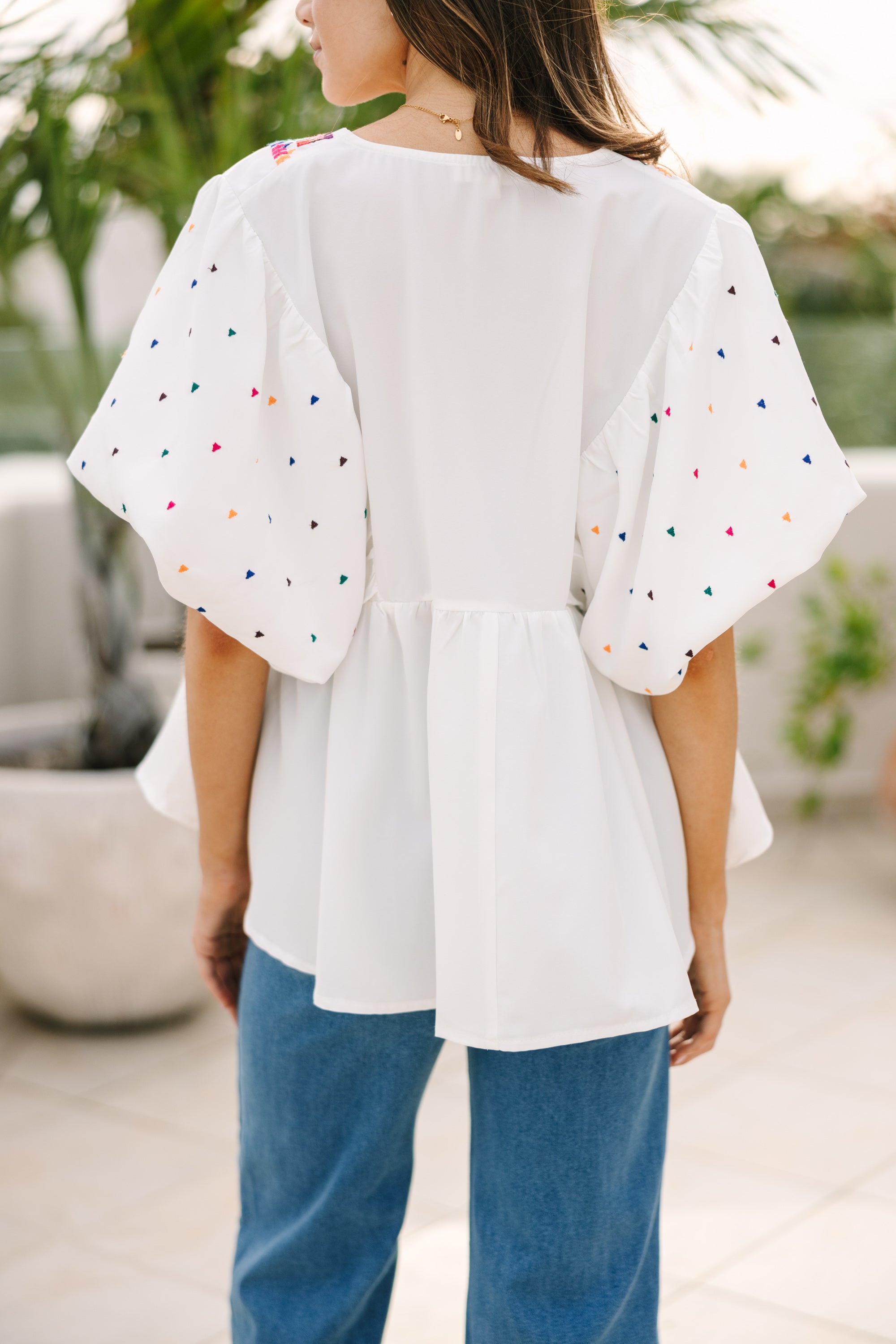 White Embroidered Blouse - Discover More