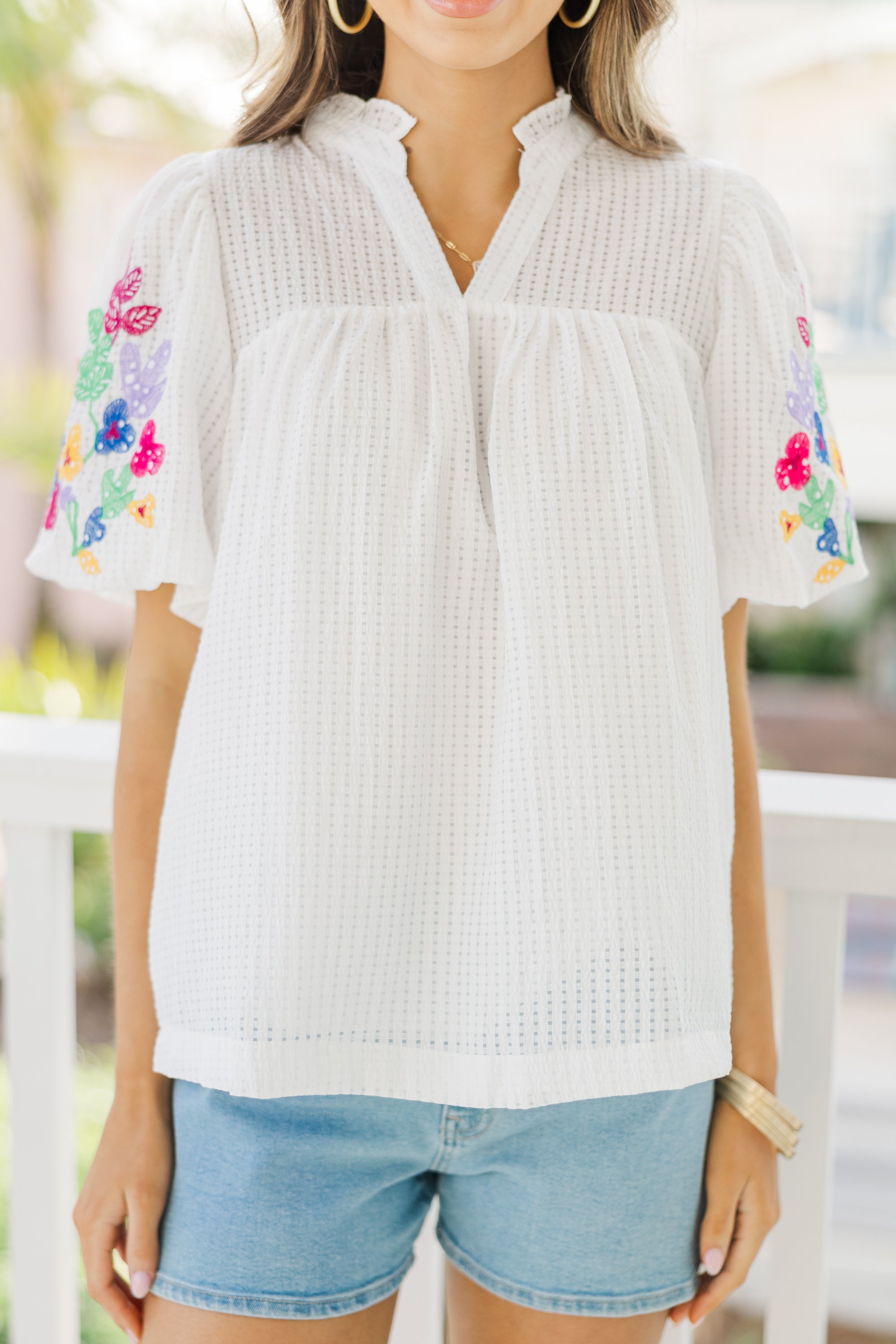 White Embroidered Blouse - Discover Your Perfect Match!