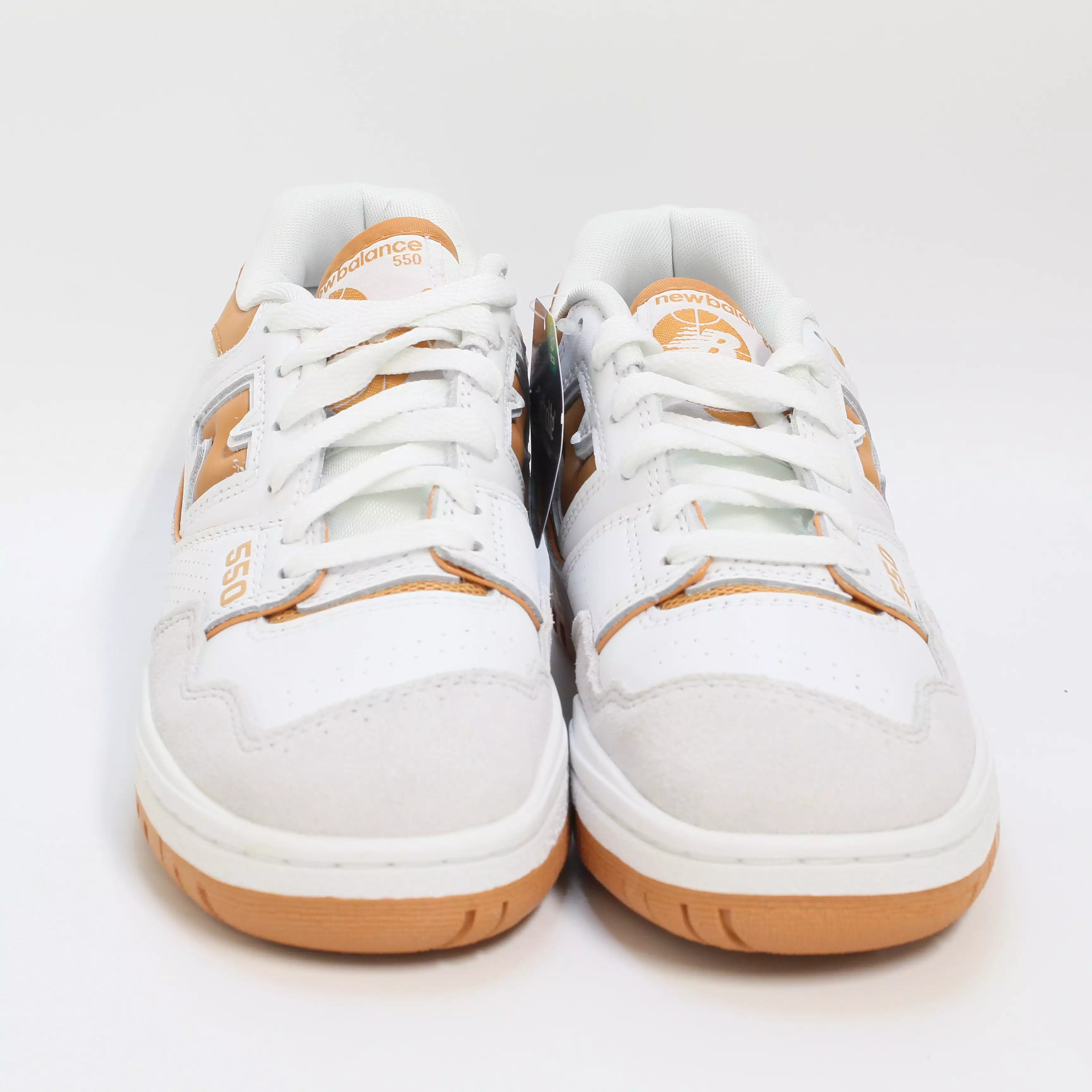 White Orange Grey Trainers - New Balance BB550