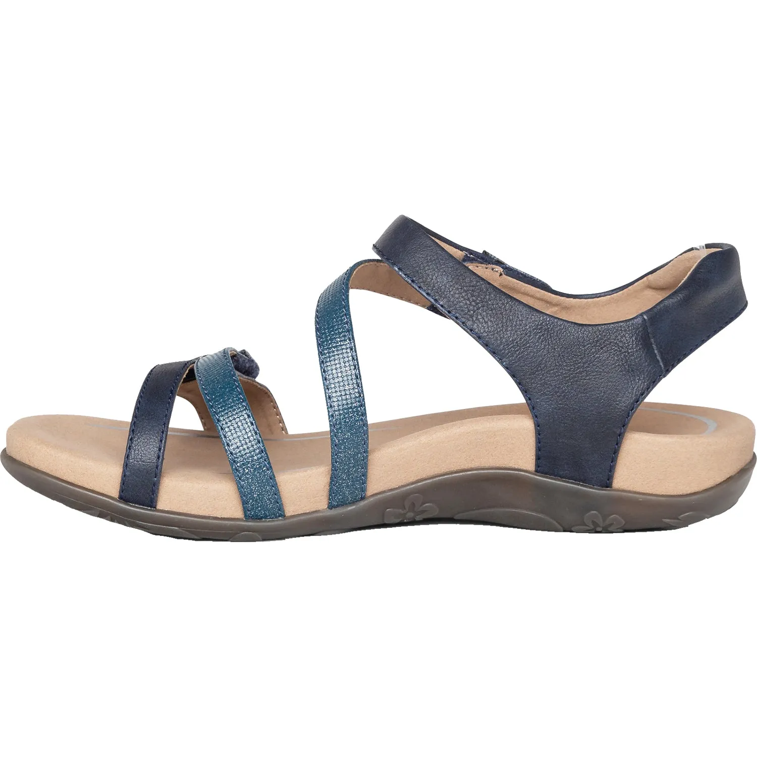 Women Aetrex Jess Navy Synthetic