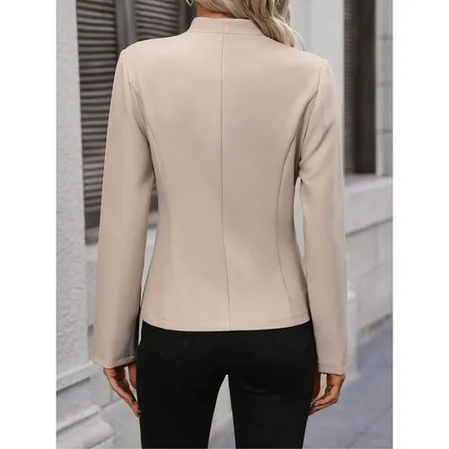 Women's Elegant Streetwear Solid Color Placket Blazer Blazer