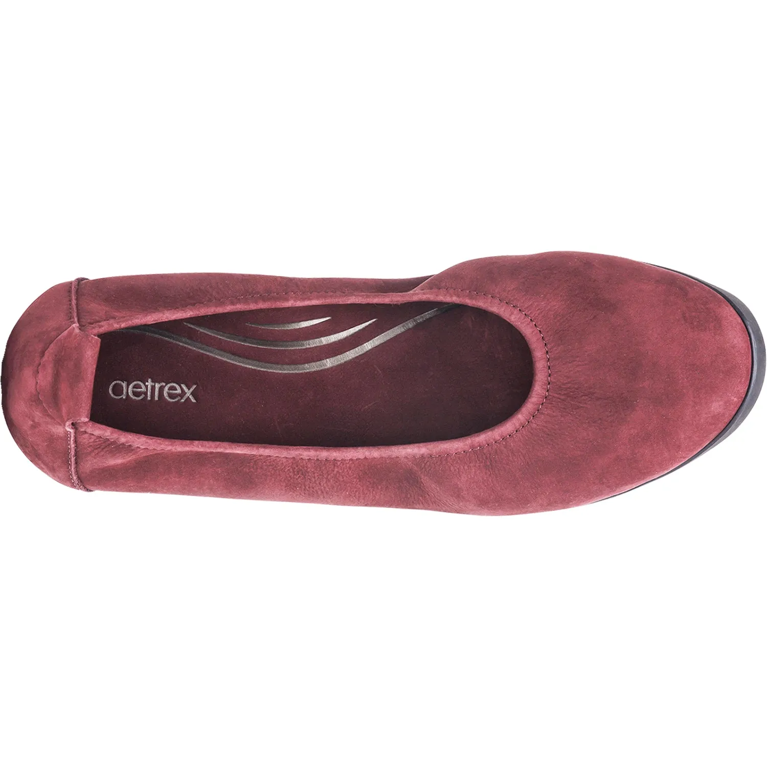 Women's Aetrex Brianna Burgundy Suede Shoes