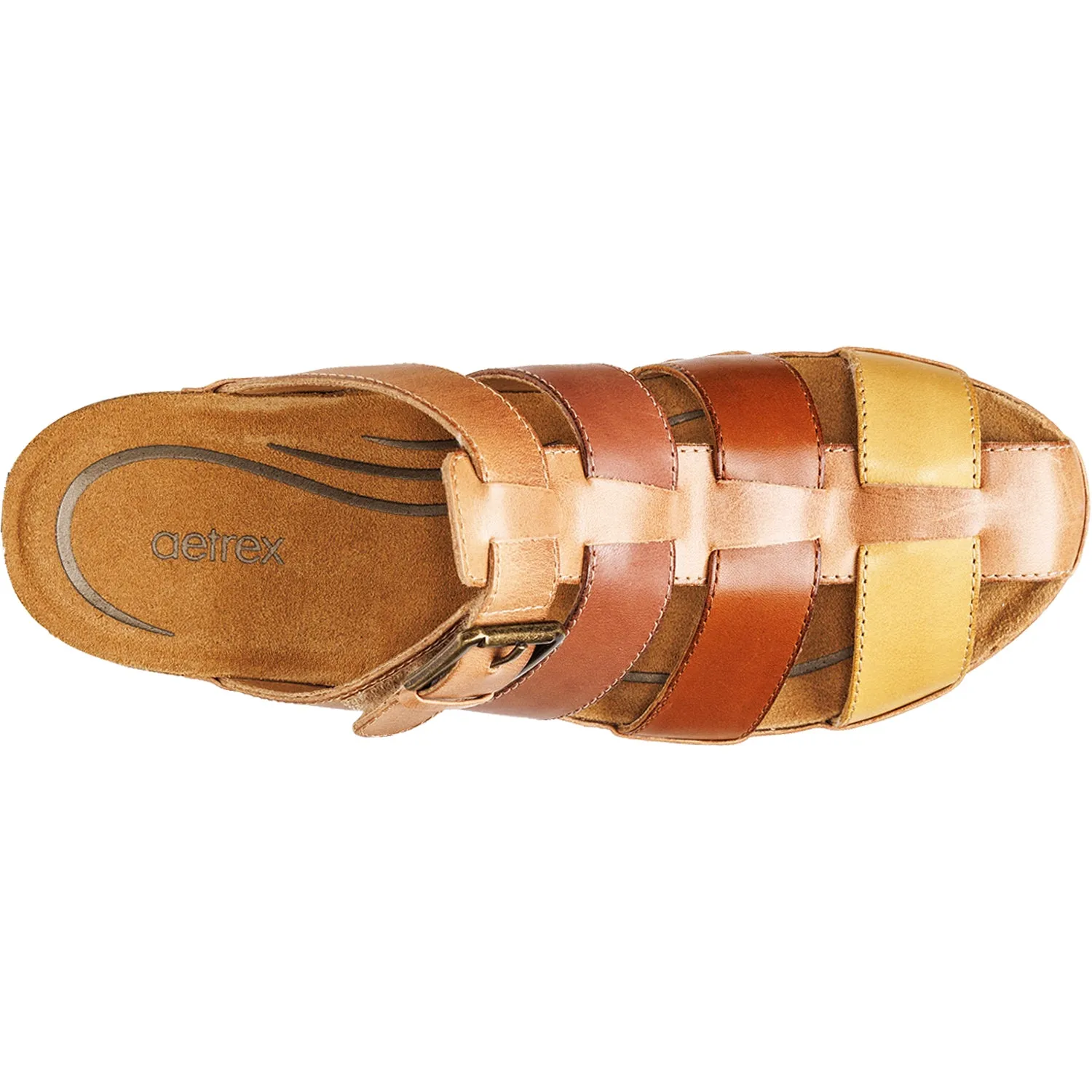 Women's Aetrex Cally Sunset Multi Leather Shoes