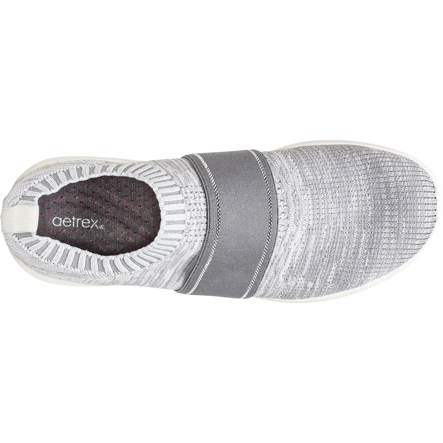 Women's Aetrex Demi Grey Knit Fabric Shoes