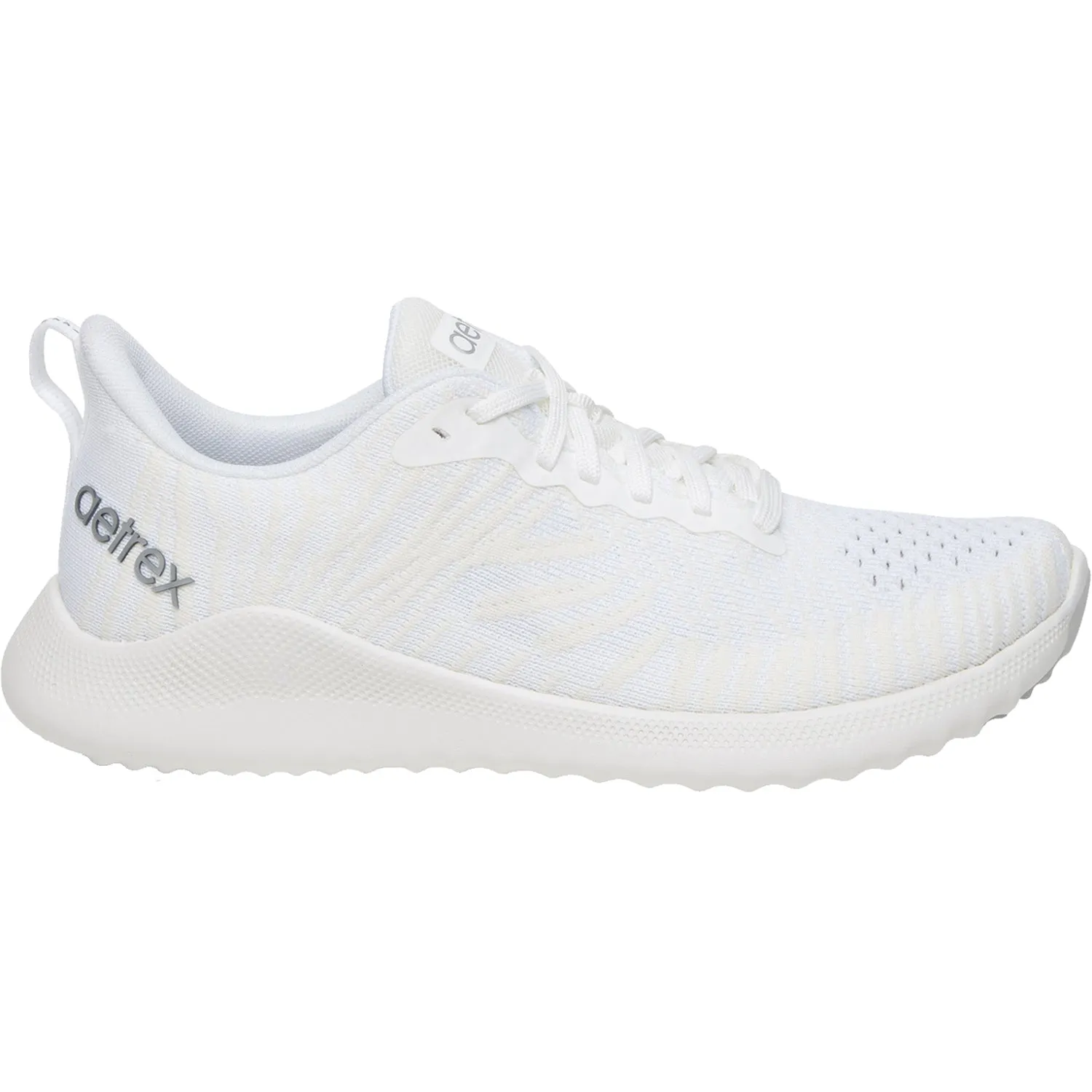 Women's Aetrex Emery White Knit Fabric Shoes