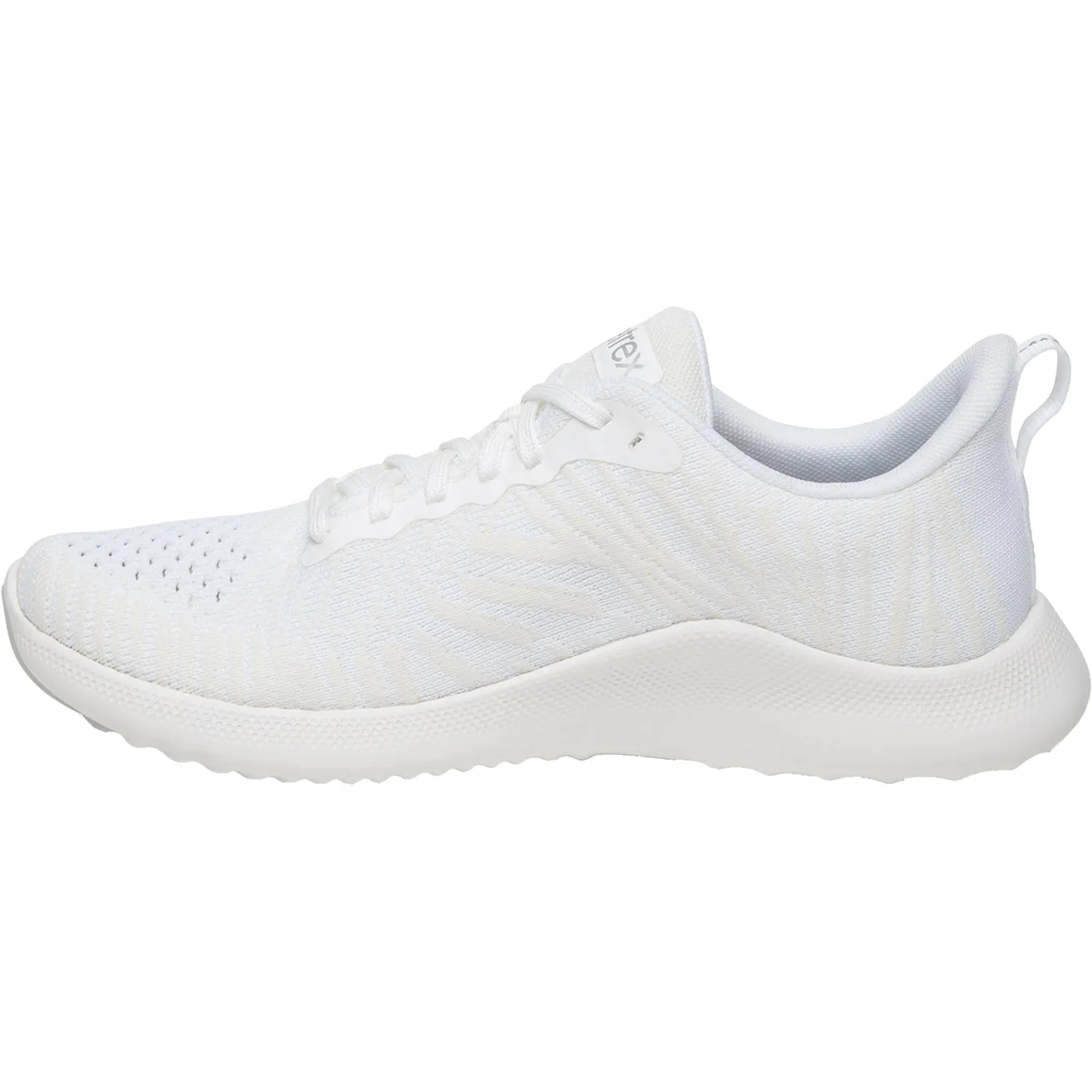 Women's Aetrex Emery White Knit Fabric Shoes