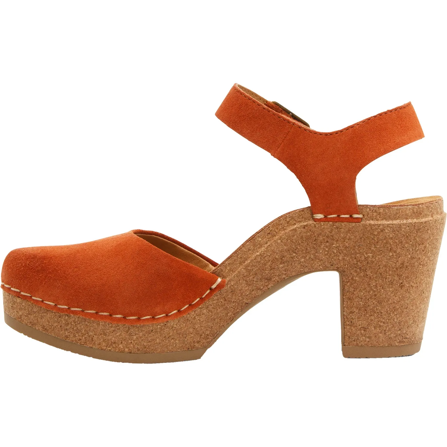 Womens Aetrex Finley Rust Suede