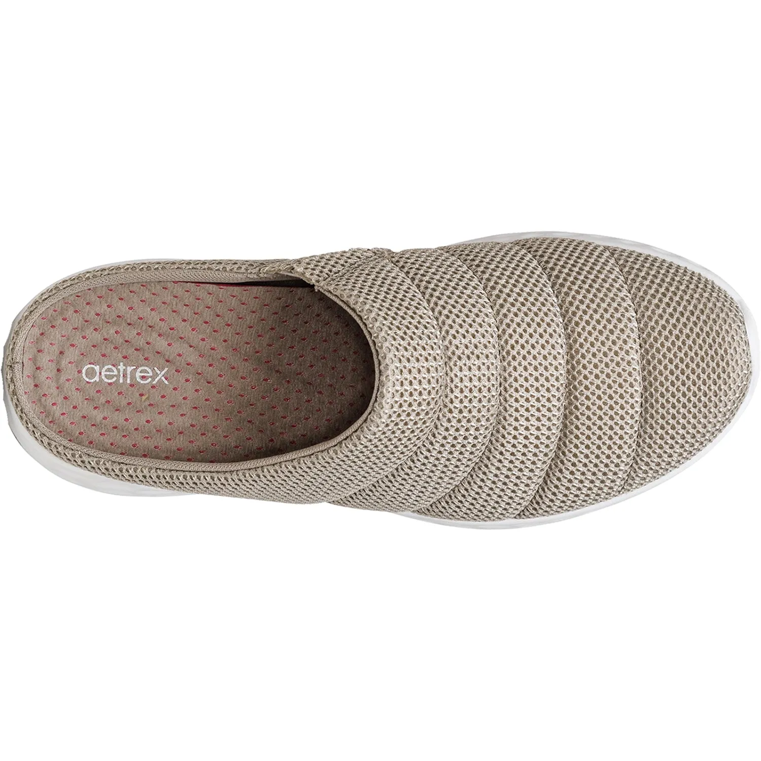 Womens Aetrex Harley Taupe Mesh