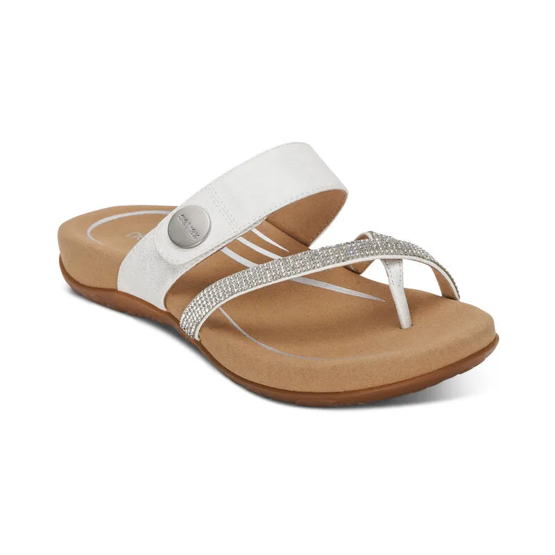 Women's Aetrex Izzy Slide Sandal With Adjustable Straps