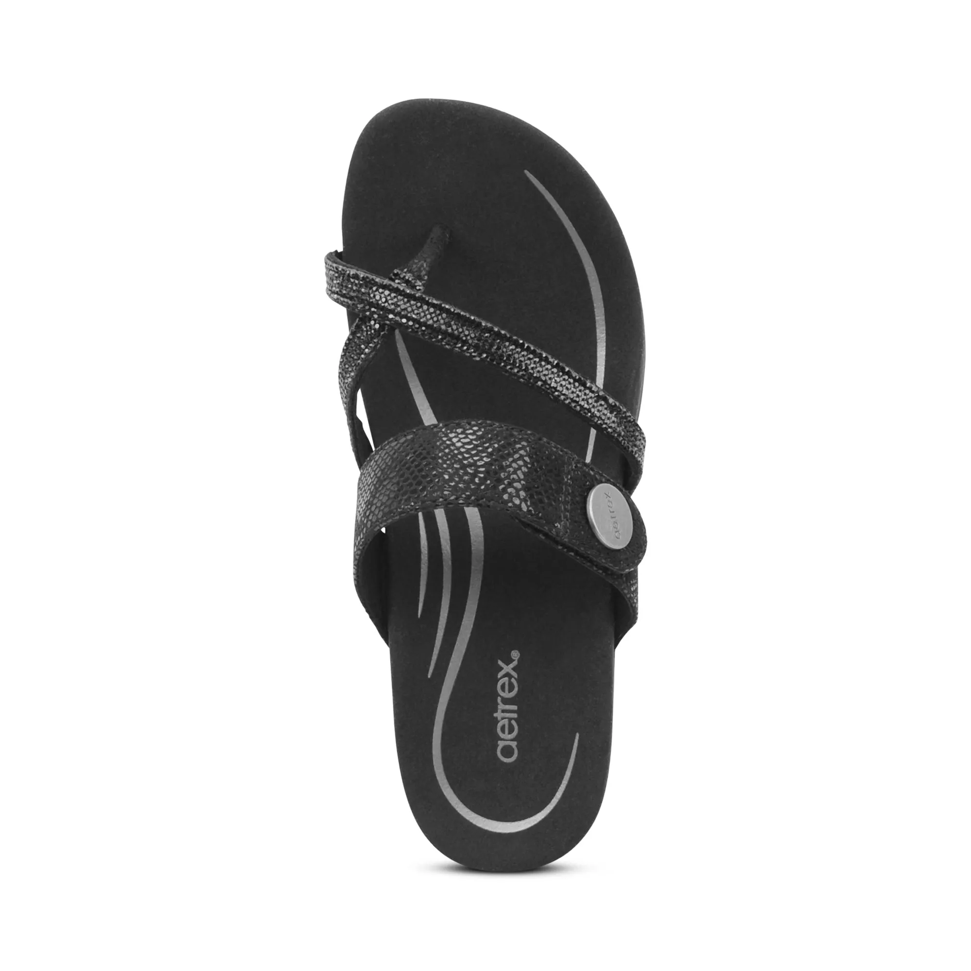 Women's Aetrex Izzy Slide Sandal With Adjustable Straps