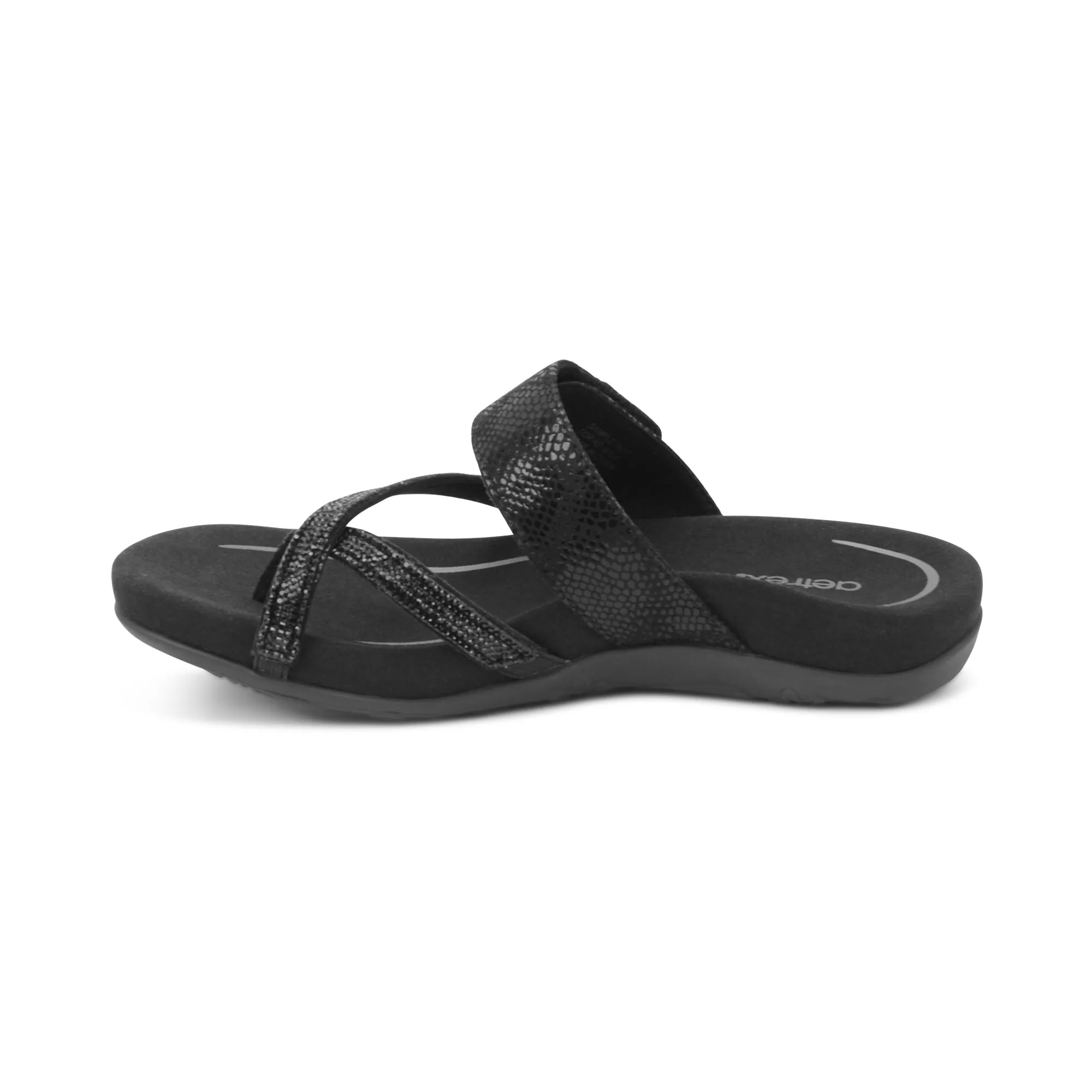 Women's Aetrex Izzy Slide Sandal With Adjustable Straps