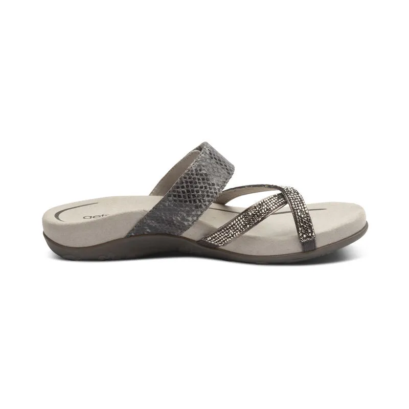 Women's Aetrex Izzy Slide Sandal With Adjustable Straps