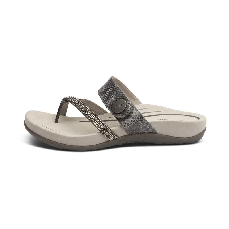 Women's Aetrex Izzy Slide Sandal With Adjustable Straps