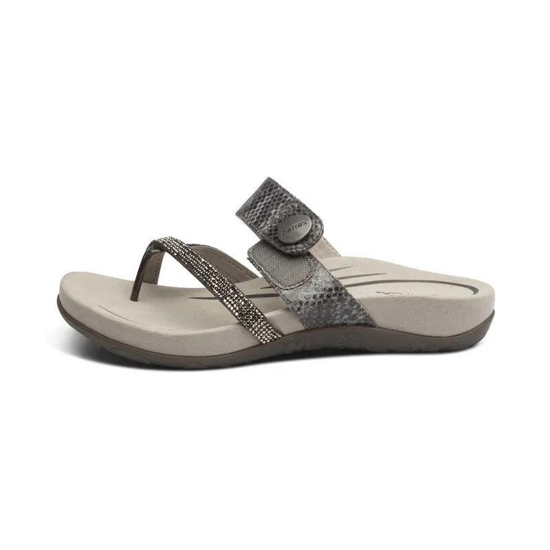 Women's Aetrex Izzy Slide Sandal With Adjustable Straps