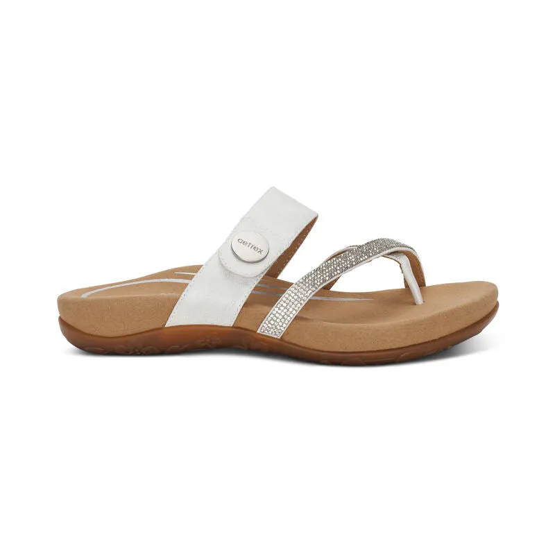 Women's Aetrex Izzy Slide Sandal With Adjustable Straps