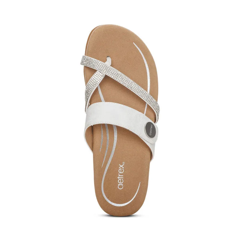 Women's Aetrex Izzy Slide Sandal With Adjustable Straps